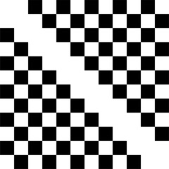 Fototapeta premium Abstract Black White Checkerboard Pattern Graphic Design