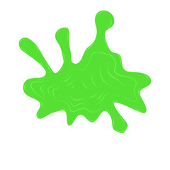 Obraz premium Bright Green Slime Blob Abstract Art Design Illustration