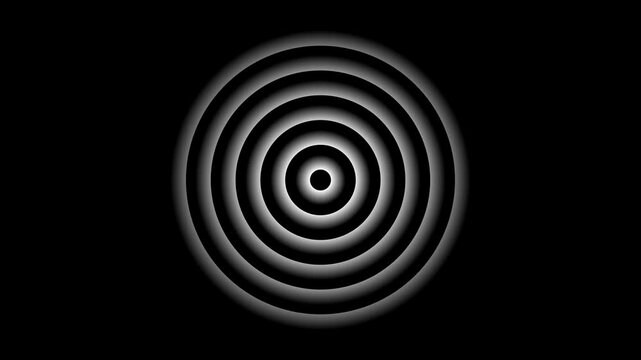 Radio waves diffusion, Noise frequency signal icon animation Isolated on Black Background