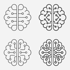 Professional Neural Intelligence Icon Vector Pack.
