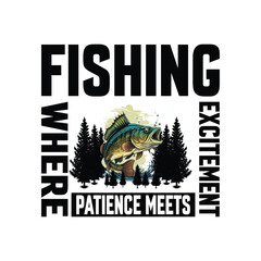 fishing t shirt design illustration 