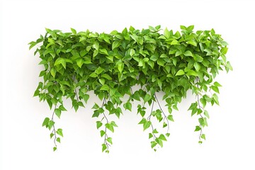 Obraz premium Lush green tropical climbing plants in studio shot with clean white background