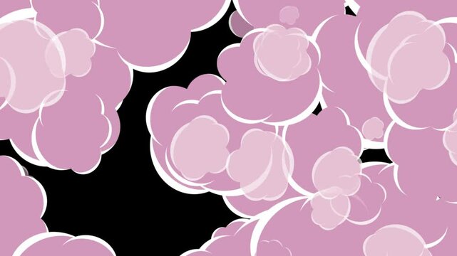 2種の爆発の煙トランジション,透過背景,ピンク