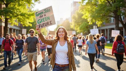 Obraz premium Activist holding 