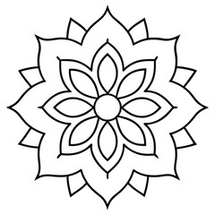 flower mandala in vector outline coloring book page line art drawing mandala design patterns unique design with nature style ,Mandala Design art work silhouette vector illustration