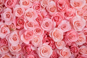 Stunning Close up of Vibrant Pink Roses in Lush Floral Arrangement