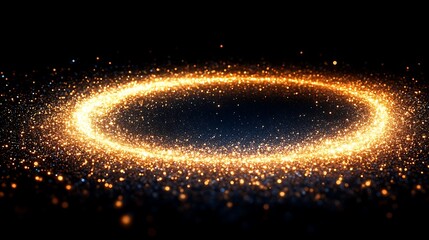 Obraz premium Golden Glitter Ring Abstract Background Design