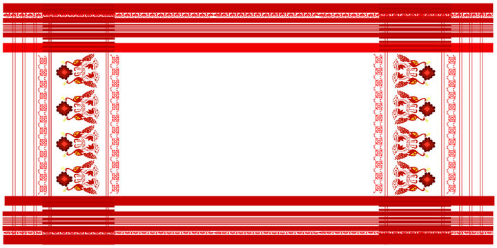 gamosa or gamusa from assam.gamosa textile pattern. gamosa or gamusa is an article of significance for the indigenous people of Assam, India. It is generally a white rectangular piece of cloth