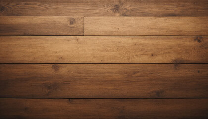 Fototapeta premium A close-up view of a wooden surface with a rich brown hue, featuring a natural grain pattern and visible knots.