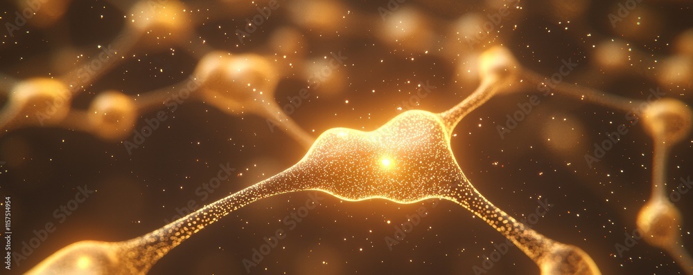 Poster intricate neural network with glowing nodes in an ai connection concept