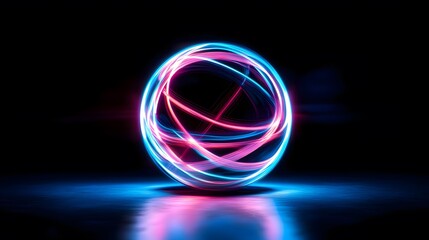 Dynamic light sphere digital art modern technology abstract environment futuristic viewpoint energy concept