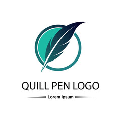 Fototapeta premium Quill pen logo