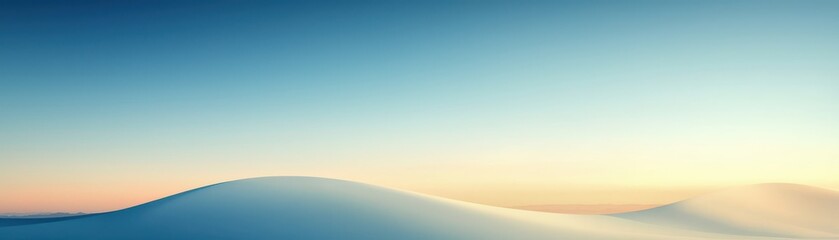 Fototapeta premium Tranquil landscape featuring soft hills under a serene sky.