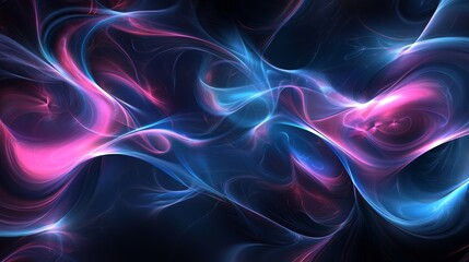 Fototapeta premium Abstract swirling neon pink and blue light
