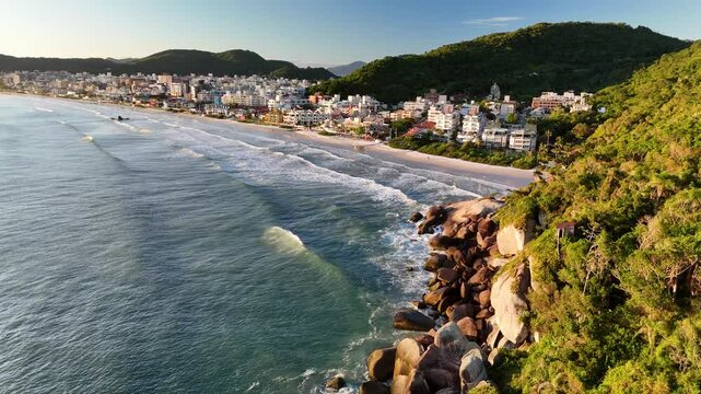 Aerial view of Bombas Beach - Bombinhas, Santa Catarina, Brazil