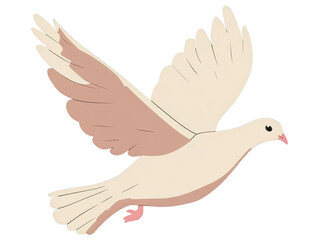Fototapeta premium clipart of flying white dove 1