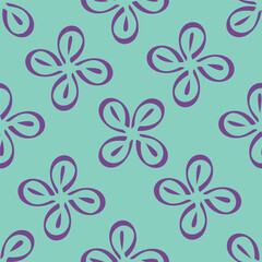 Hand drawing floral seamless pattern with cotton twigs and berries bouquets on a beige background. Winter Christmas themed background. Botanical illustration.