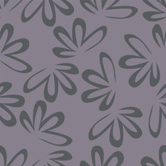 Cute hand drawn floral seamless pattern background