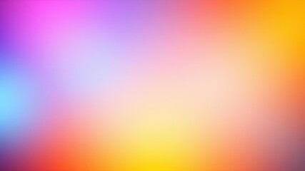 Vibrant Abstract Background with Soft Blurred Colors of Pink, Blue, Yellow, and Orange for Creative and Artistic Design Projects