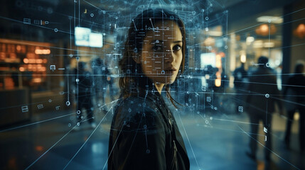 Computer vision recognize objects people face scanning technology