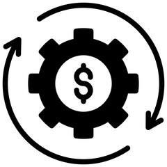 Value Chain Glyph Icon