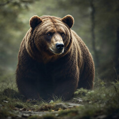 Concept photo of a bear with space for text