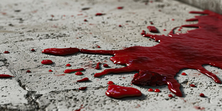 Red Liquid Spill on Textured Surface