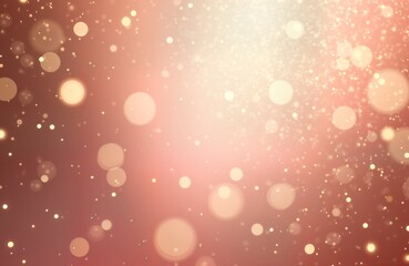 Obraz premium Abstract rose gold background with bokeh effect. Blurry golden light particles create festive, elegant design. Suitable for Christmas, Valentine Day, celebration. Luxurious, romantic atmosphere