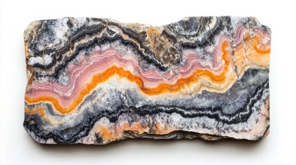 Vibrant Granite Countertop Sample with Marbling Effect