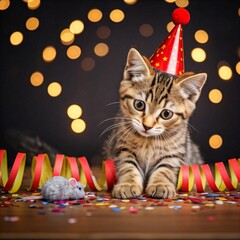 cat playing with ball