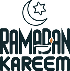 Obraz premium Ramadan Kareem, Ramadan Kareem T Shirt Design. Ramadan Kareem POD Design
