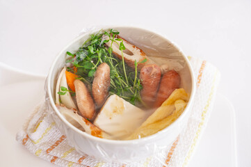 レンチン前の一人鍋