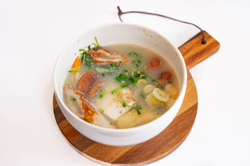 レンジで作るゴマ豆乳鍋