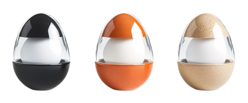 Egg Timer Set for Perfect Boiled Eggs - Isolated on White Background