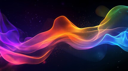 Abstract colorful wave background