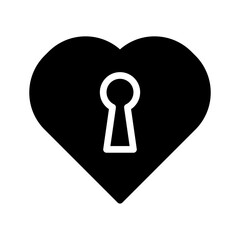 Heart with keyhole. Concept of love, secret, and mystery.