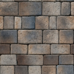 Obraz premium Seamless texture of pavement tiles.