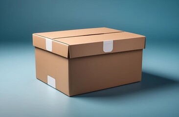 Box on a plain background