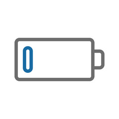 Low battery icon. Concept of energy, power, and technology.