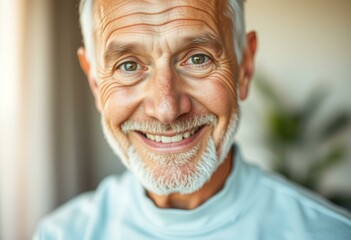 Portrait of an elderly man with a warm expression