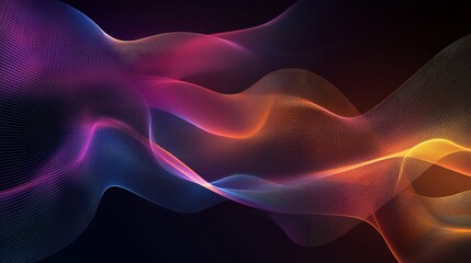 Fototapeta premium Abstract colorful flowing waves, vibrant energy background