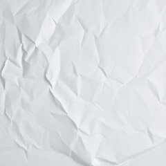 Crumpled white paper texture background.