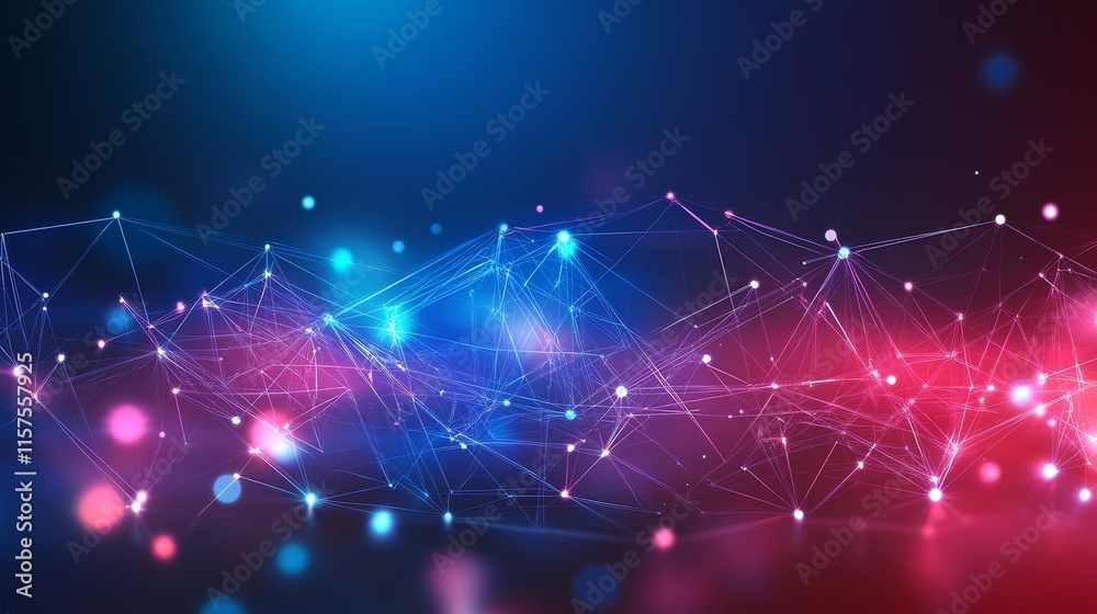 Poster abstract digital network connection background.