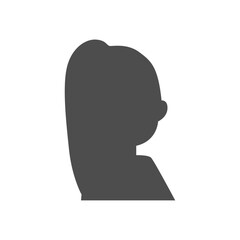 Vector flat illustration in grayscale. Icons of man and woman. Avatar, user profile, person icon, profile picture. Suitable for social media profiles, icons, screensavers and as a template.