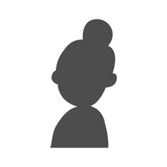 Vector flat illustration in grayscale. Icons of man and woman. Avatar, user profile, person icon, profile picture. Suitable for social media profiles, icons, screensavers and as a template.