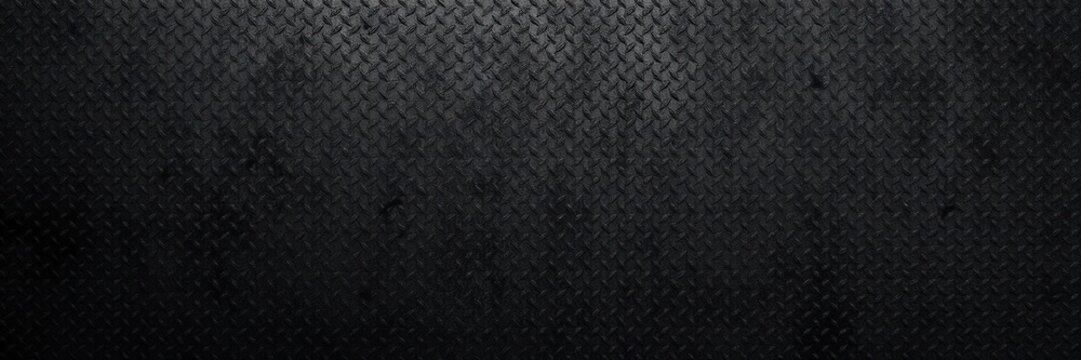 Textured Black Metal Background with Diamond Plate Design, Ideal for Industrial, Grunge, and Modern Visual Projects, Perfect for Websites, Advertisements, and Graphic Designs