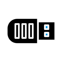 USB flash drive icon. Concept of data storage, transfer, and backup.