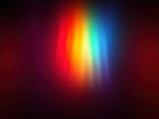 Abstract Light Spectrum with Vibrant Rainbow Colors Shining through a Dark Background, Creating a Stunning Visual Effect of Circular Shapes and Soft Gradients