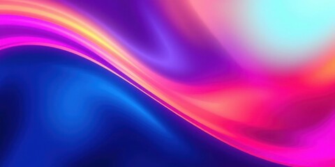 Naklejka premium Abstract Colorful Wave Background with Smooth Gradient Blends of Pink, Purple, Blue, and Soft Light Displaying Softly Flowing Visuals for Modern Designs