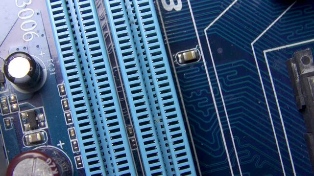 Memory slots and motherboard electronics